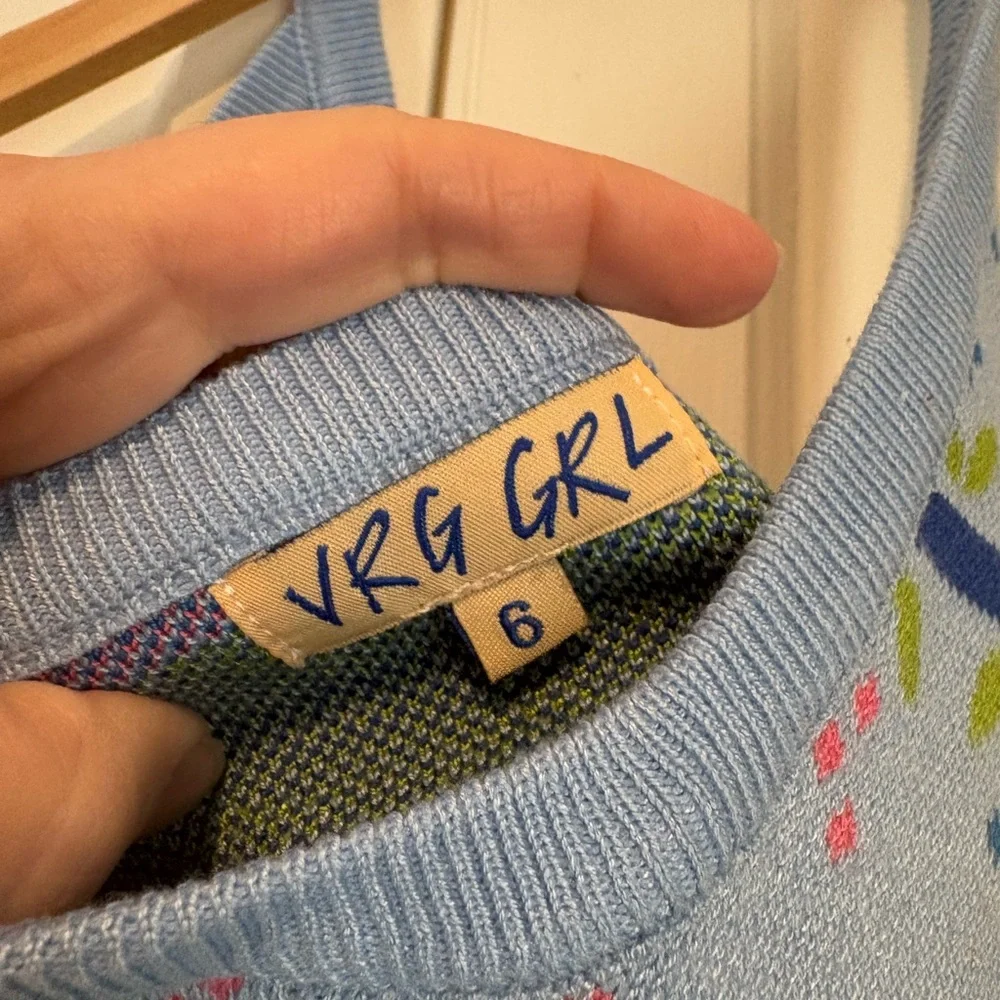 VRG GRL Patterned Halter Sweater - Picture 2 of 3